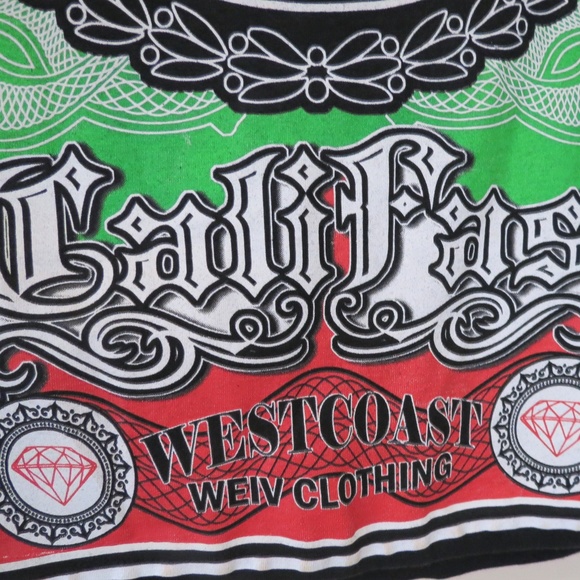 Califas West Coast Black Graphic T-Shirt M - Picture 2 of 3